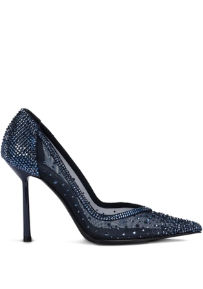 Le Silla 100mm Nicole crystal-embellished mesh pumps - Blue