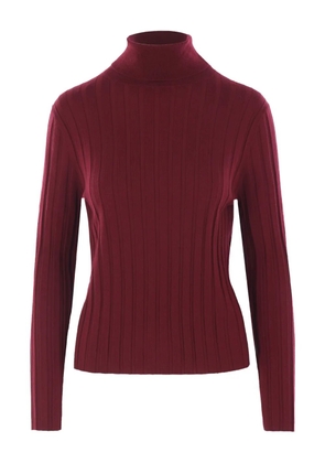 Allude ribbed turtleneck sweater - Red