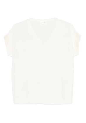 Ma'ry'ya buttoned knitted top - White