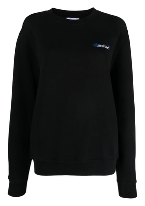 Off-White Arrows floral-embroidered cotton sweatshirt - Black