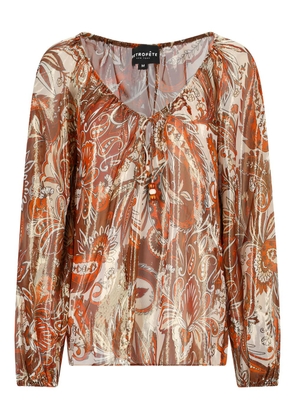 Retrofete paisley metallic blouse - Brown