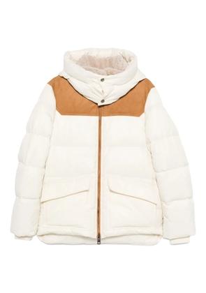 Kired suede-panelled puffer jacket - Neutrals