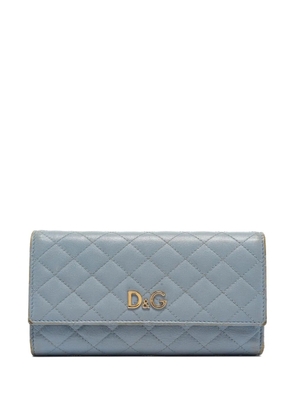 D&G Vintage quilted leather wallet - Blue