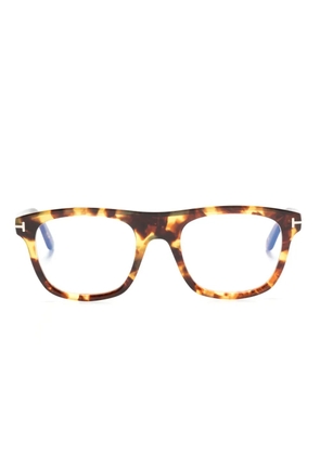 TOM FORD Eyewear tortoiseshell square-frame glasses - Brown