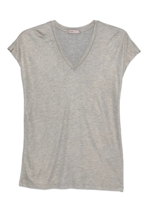 Herno metallic v-neck tee - Neutrals