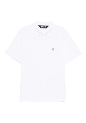 Just Cavalli logo-detail cotton polo shirt - White