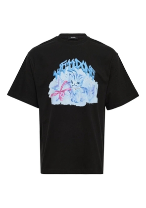 We11done graphic-print T-shirt - Black