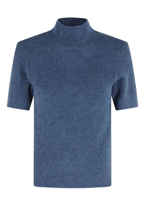 A.P.C. Edie short-sleeve funnel-neck sweater - Blue