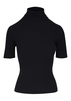 Giorgio Armani ribbed turtleneck top - Black