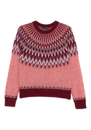 Roberto Collina patterned round-neck sweater - Pink