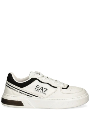 Ea7 Emporio Armani logo-patch panelled sneakers - White