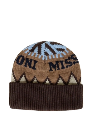 Missoni intarsia-knit beanie - Brown
