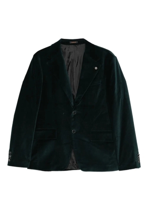OFFICINA 36 velvet two-button blazer - Green