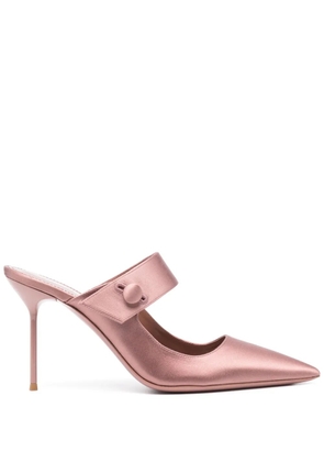 Paris Texas 95mm satin mules - Pink