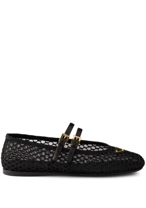 Prada mesh ballerina shoes - Black