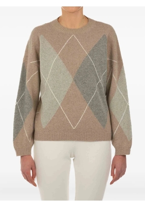 Le Tricot Perugia argyle sweater - Neutrals