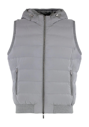 Moorer Vermeer hooded padded gilet - Grey