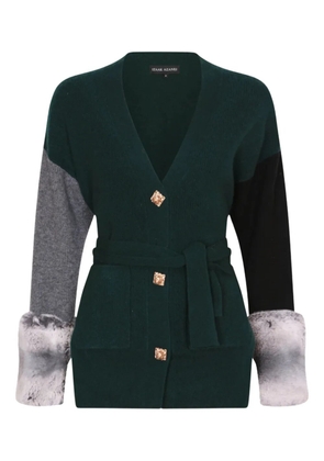 Izaak Azanei tie-fastening cardigan - Green