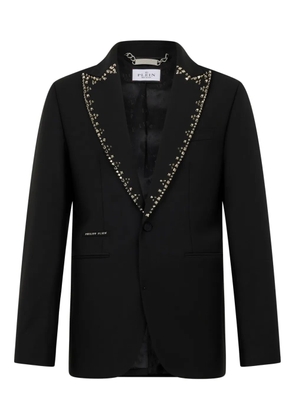 Philipp Plein studded-lapel blazer - Black