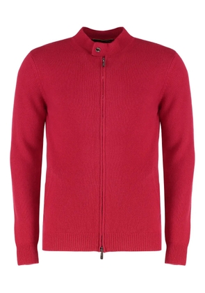 Moorer zip-up cardigan - Red