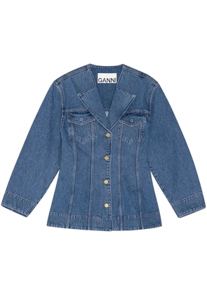 GANNI tailored denim blazer - Blue