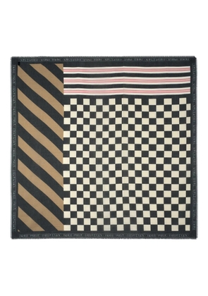 Jean Paul Gaultier patchwork cotton scarf - Black