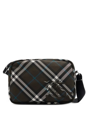 Burberry checked messenger bag - Grey