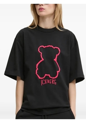 Iceberg teddy-print short-sleeve T-shirt - Black