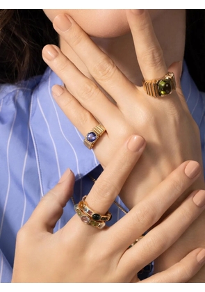 Van Robot 18K yellow gold Can Dynasty peridot signet ring