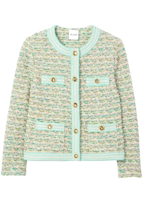 St. John boucle-tweed knit jacket - Green