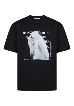 Ih Nom Uh Nit horse-print T-shirt - Black