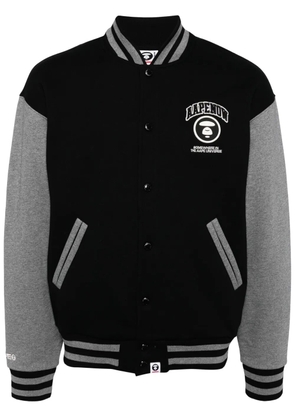 AAPE BY *A BATHING APE® logo baseball jacket - Black