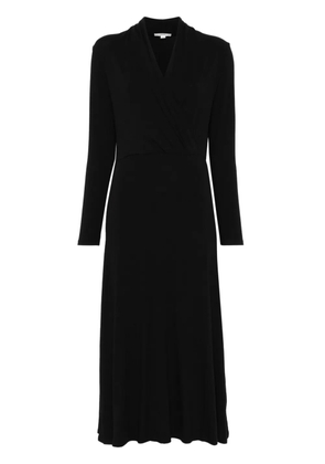 Vince long-sleeves crossover midi dress - Black
