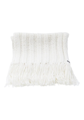 Fedeli fringed ribbed-knit scarf - Neutrals