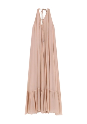 PINKO lace pleated maxi dress - Neutrals