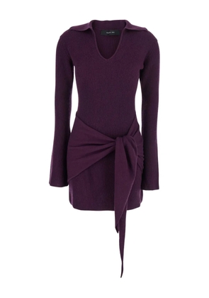 Federica Tosi ribbed tie-front dress - Purple