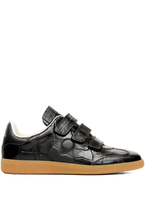 ISABEL MARANT Beth crocodile-effect sneakers - Black
