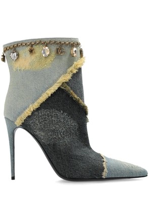 Dolce & Gabbana distressed denim boots - Blue