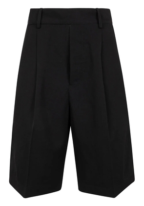 Yohji Yamamoto cotton knee-length shorts - Black