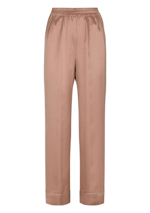 Dolce & Gabbana contrast-trim satin pajama bottoms - Pink
