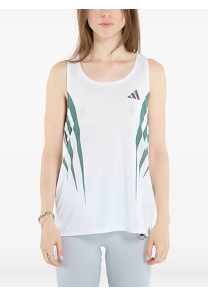 adidas Adizero Archive running tank top - White
