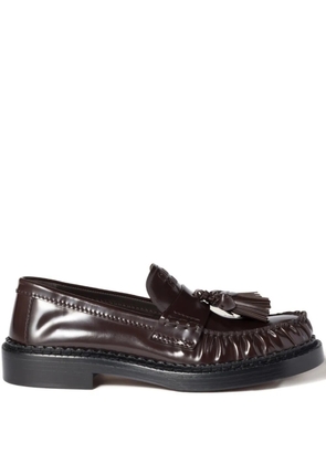 Miu Miu tassel leather loafers - Brown