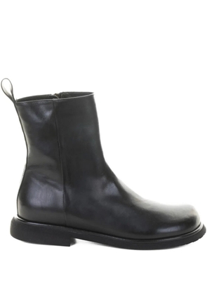 Laura B zip leather boots - Black