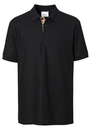 Burberry monogram cotton piqué polo shirt - Black