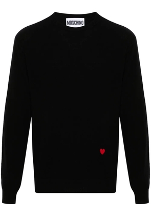 Moschino heart-intarsia sweater - Black