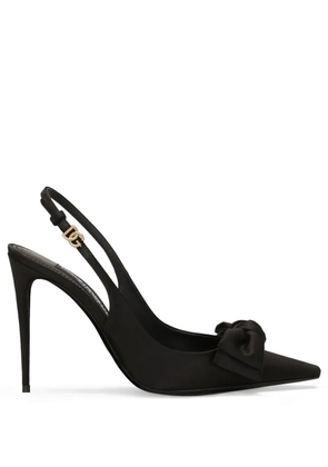 Dolce & Gabbana 105mm bow-detailing silngback pumps - Black