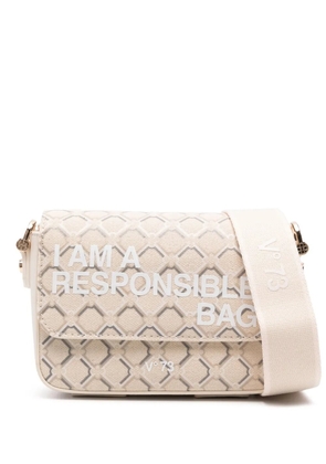 V°73 Responsibility Logo crossbody bag - White