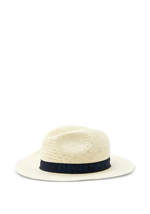Emporio Armani woven ribbon hat - Neutrals