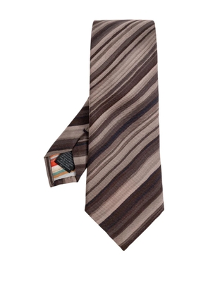 Paul Smith striped tie - Brown
