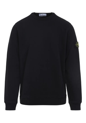 Stone Island logo-patch crew neck sweatshirt - Black